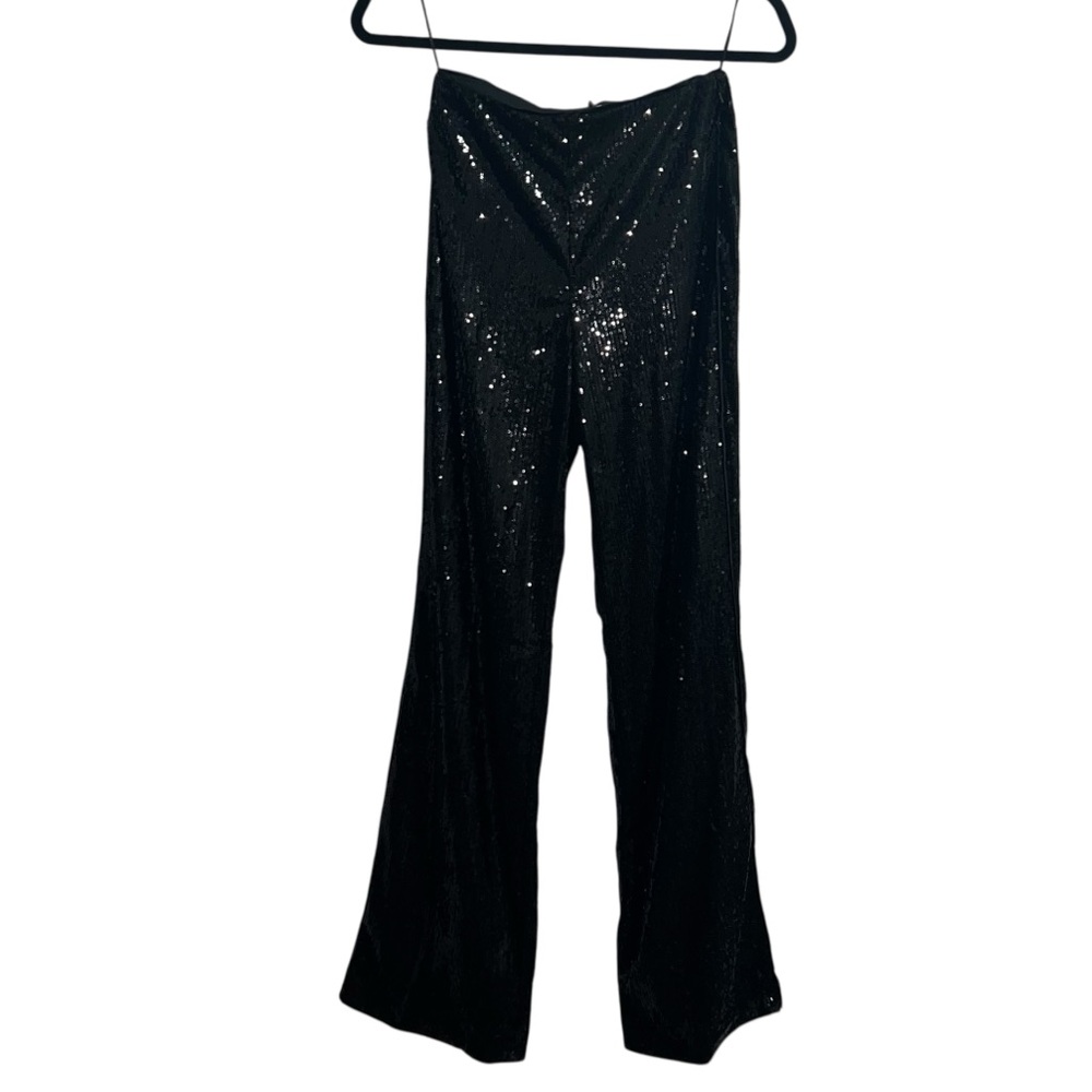 NEW NWT La Ligne Oona Sequined Pant In Black - Picture 3 of 12